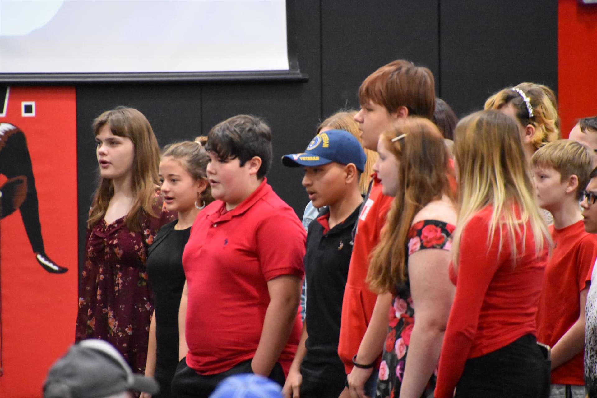 Middle School Choir at the 2023 Veterans&#39; Day Assembly